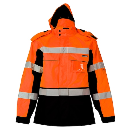 Kishigo Hi-Vis Parka, Class 3 Orange, 3XL JS141-3X
